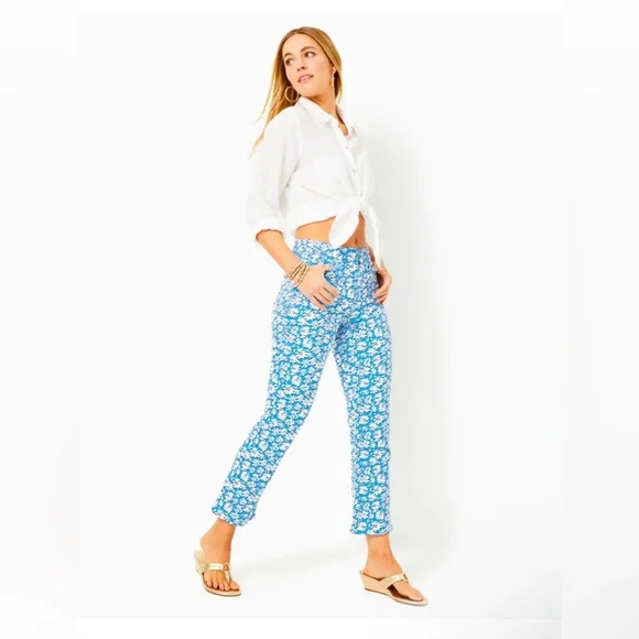 🌼 Lilly Pulitzer Annet High Rise Crop Flare Jean